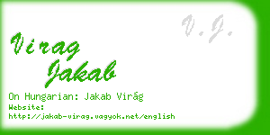 virag jakab business card